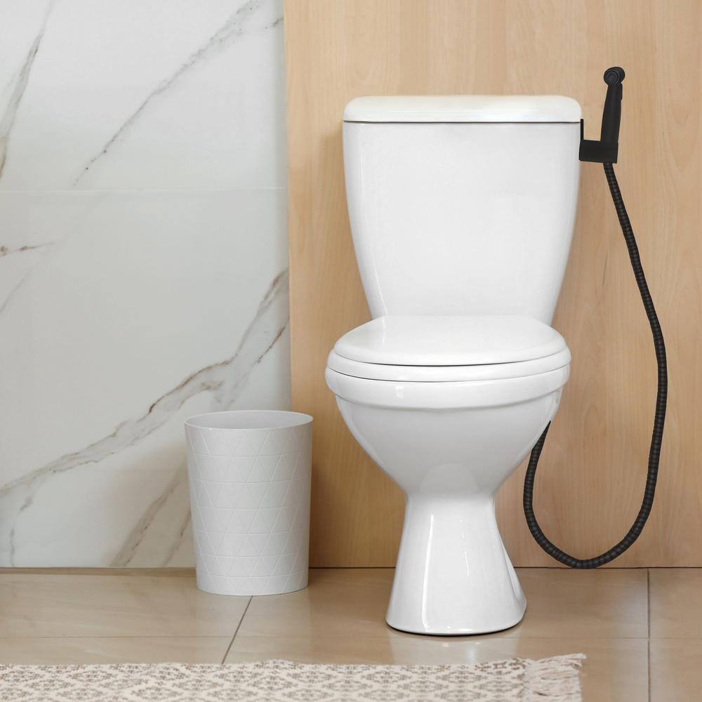 Design House Modern Single-Function Dual-Mount Hand Held Bidet Sprayer for Bathroom Matte Black 583906