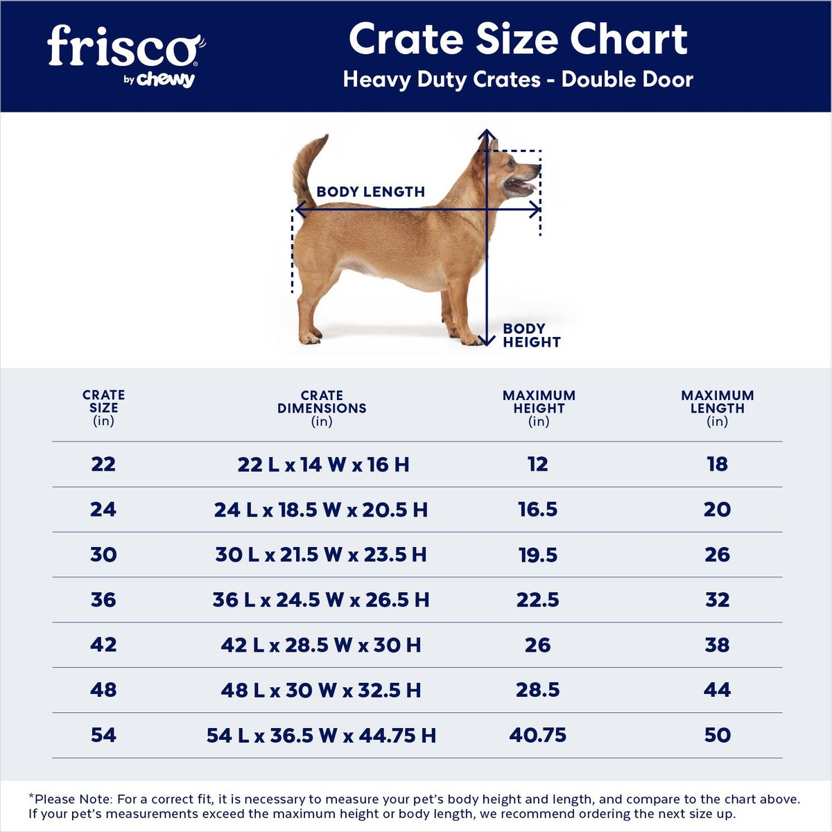 Frisco Heavy Duty Fold and Carry Double Door Collapsible Wire Dog Crate