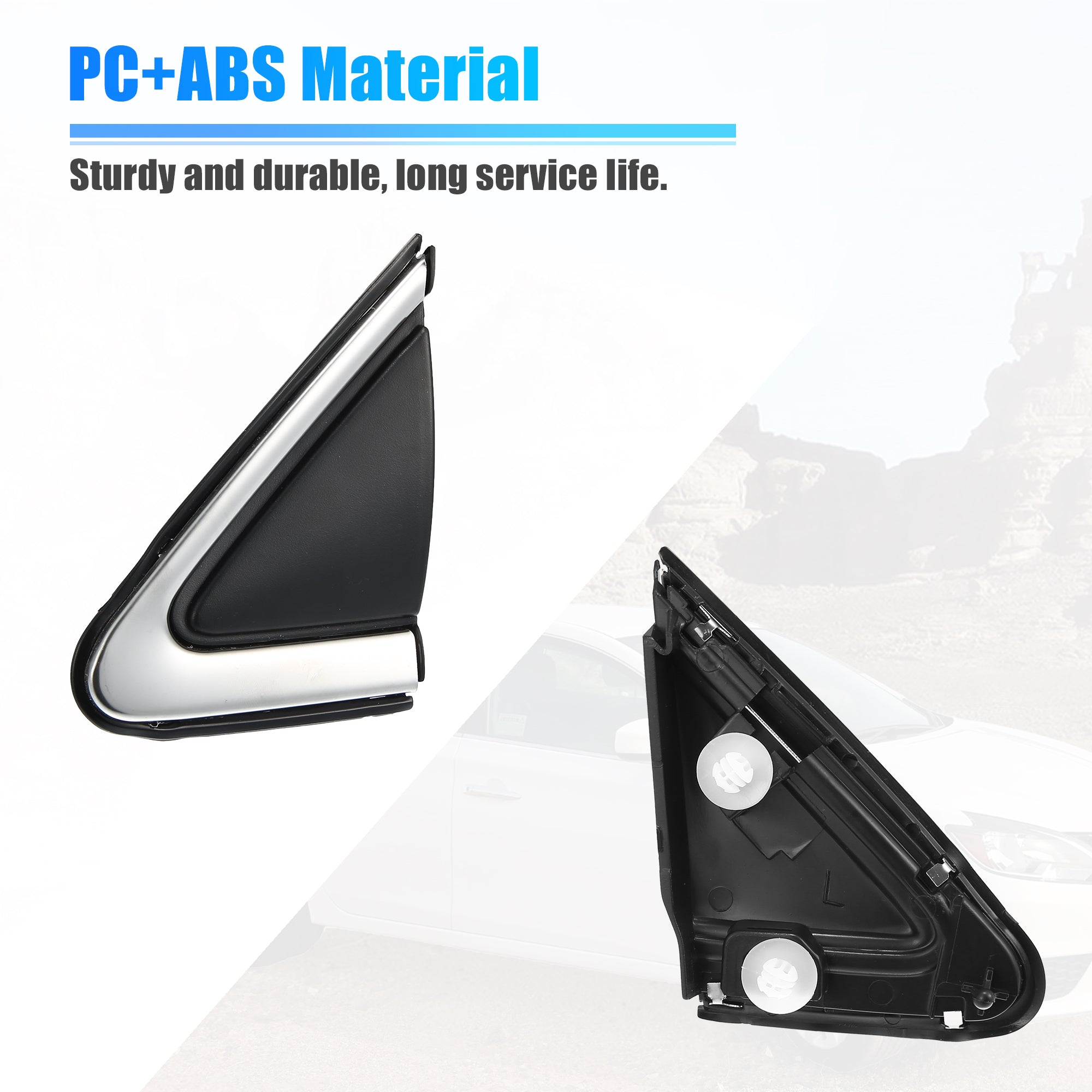 Unique Bargains Front Left Fender Trim Mirror Finisher 96319-3SG0A for Nissan Sentra 2013-2019