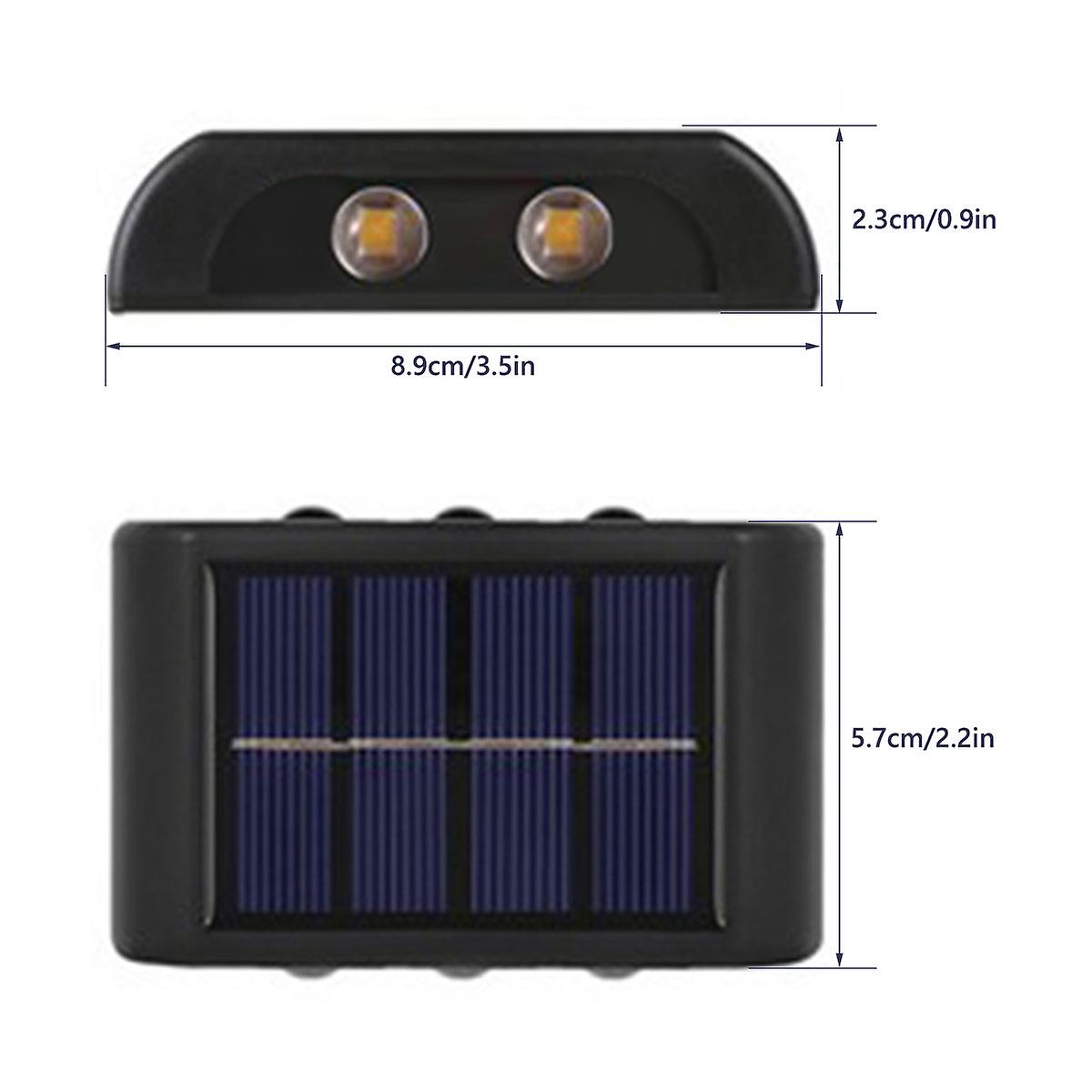 2pc Solar Wall Lamp Outdoor Waterproof Garden Light Decoration For Balcony Courtyard Street Wall Light Garden Solar Street Light