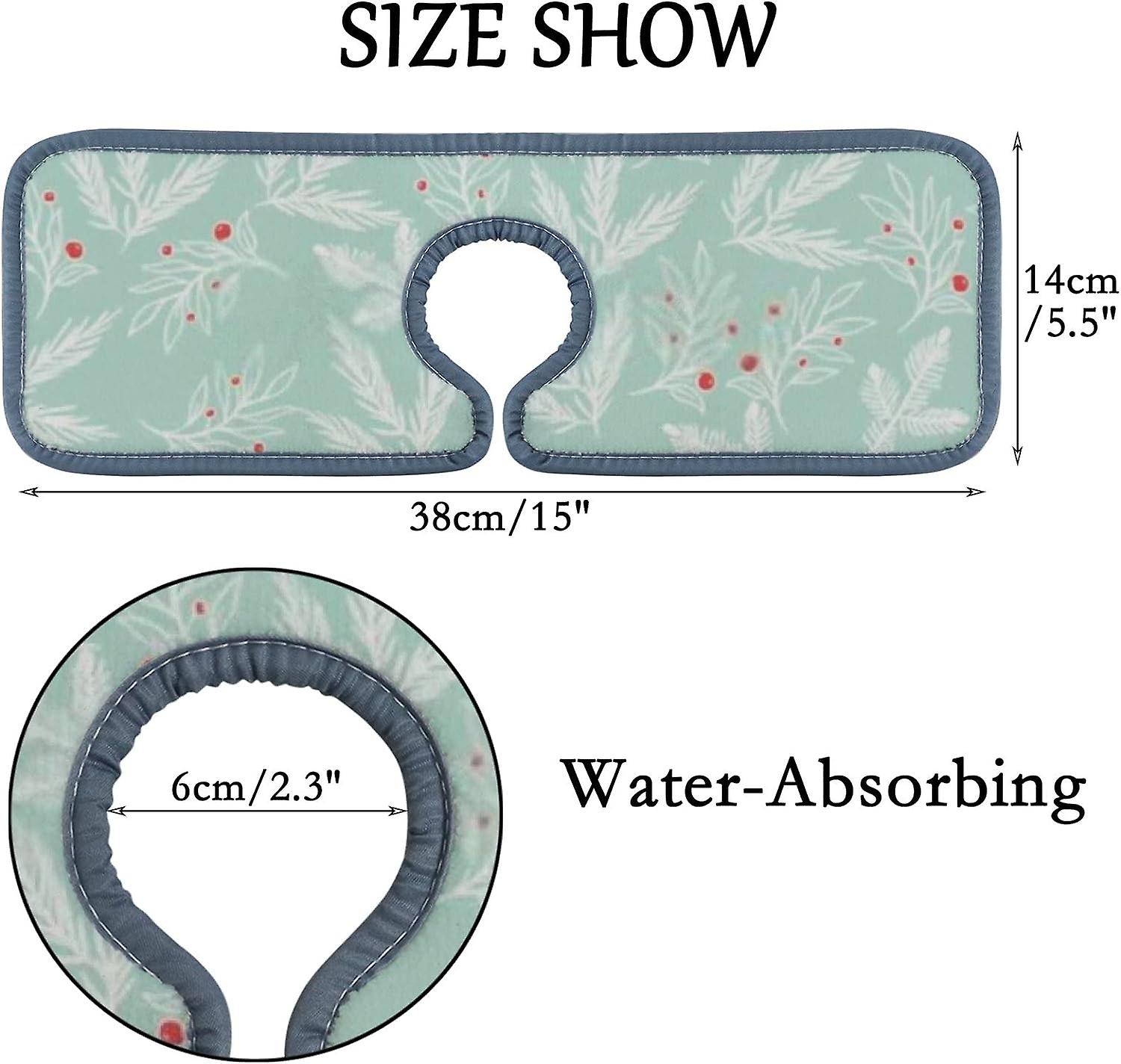 Faucet Absorbent Mat 2pcs Zebras And Present Boxes Washable Counter Drying Pads
