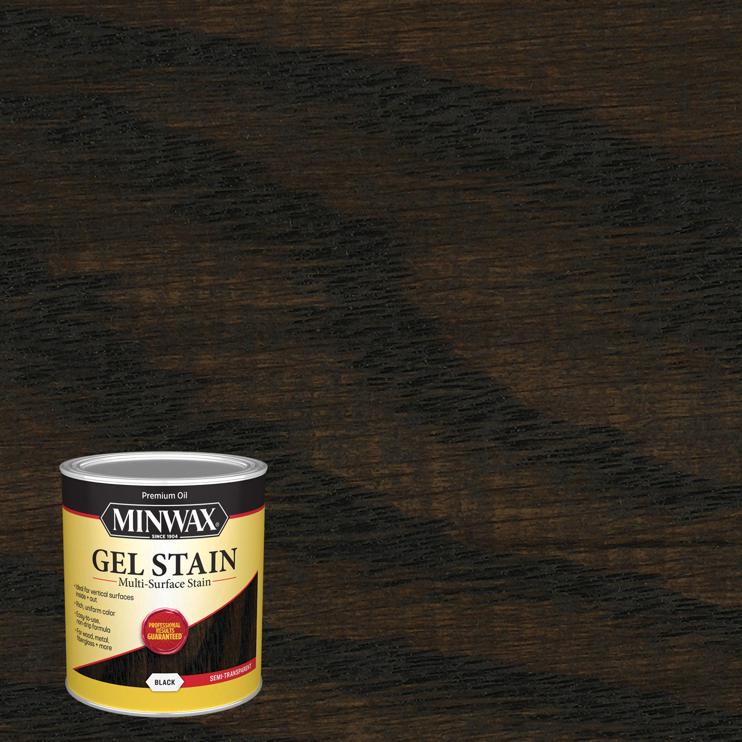 Minwax Gel Stain Semi-Transparent Black Oil-Based Gel Stain 1 qt