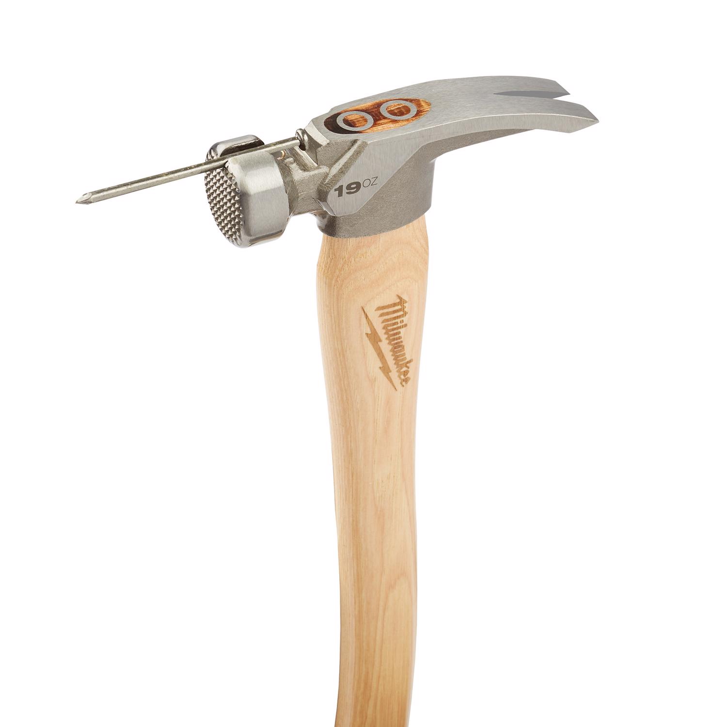 MW 19 oz Milled Face Framing Hammer 16 in. Hickory Handle