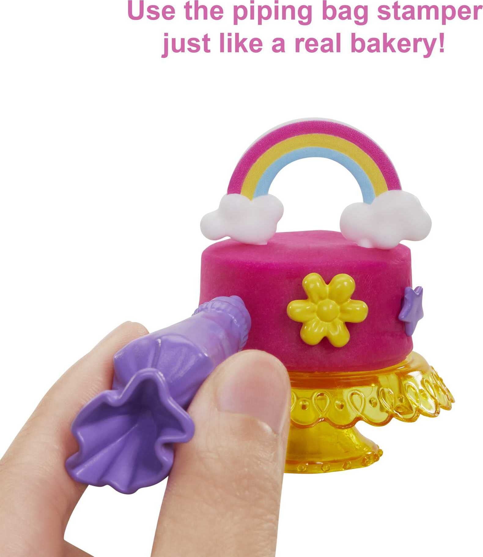 Barbie Bakery Doll & 20+ Accessories, Pink-Haired Petite Doll, Baking Station & Cake-Making Toys