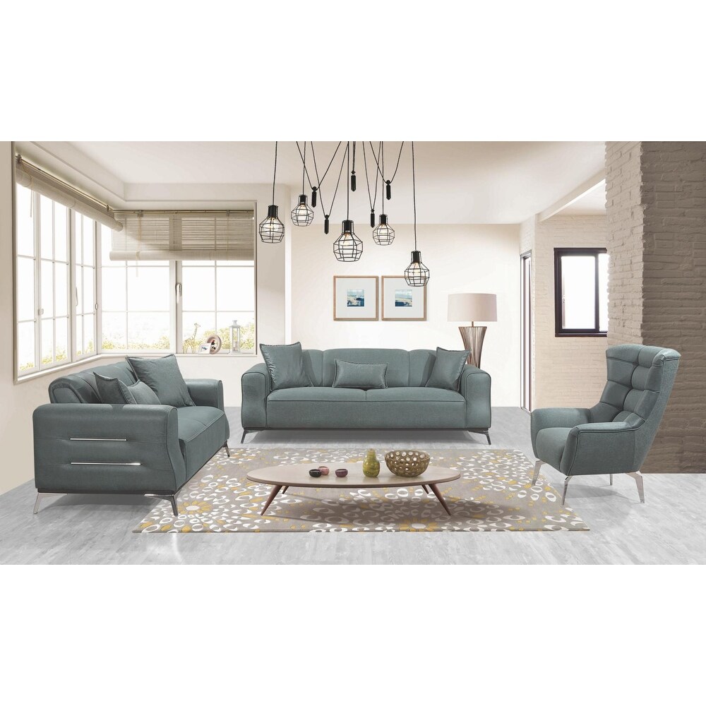 Zyraa 3 piece Living room Sofa  Loveseat and Chair set