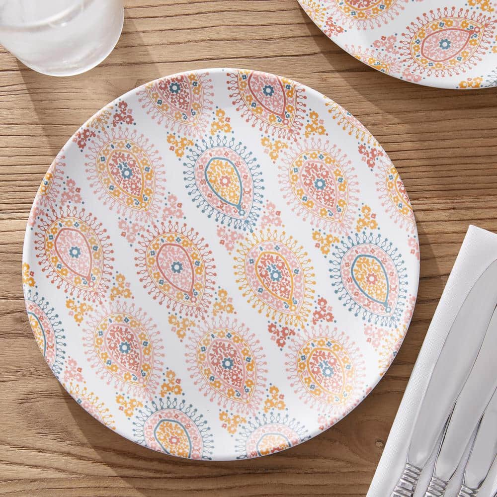 StyleWell Taryn Melamine Accent Plates in Aged Clay Medallion (Set of 6) AA5479JME