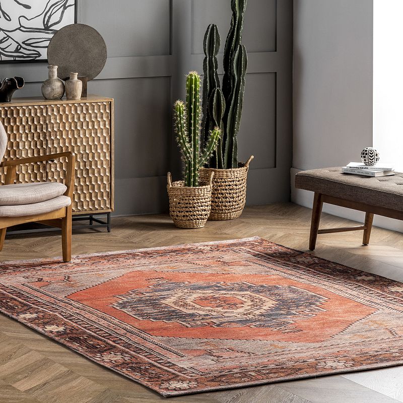 nuLoom Kamila Flatweave Tribal Medallion Area Rug