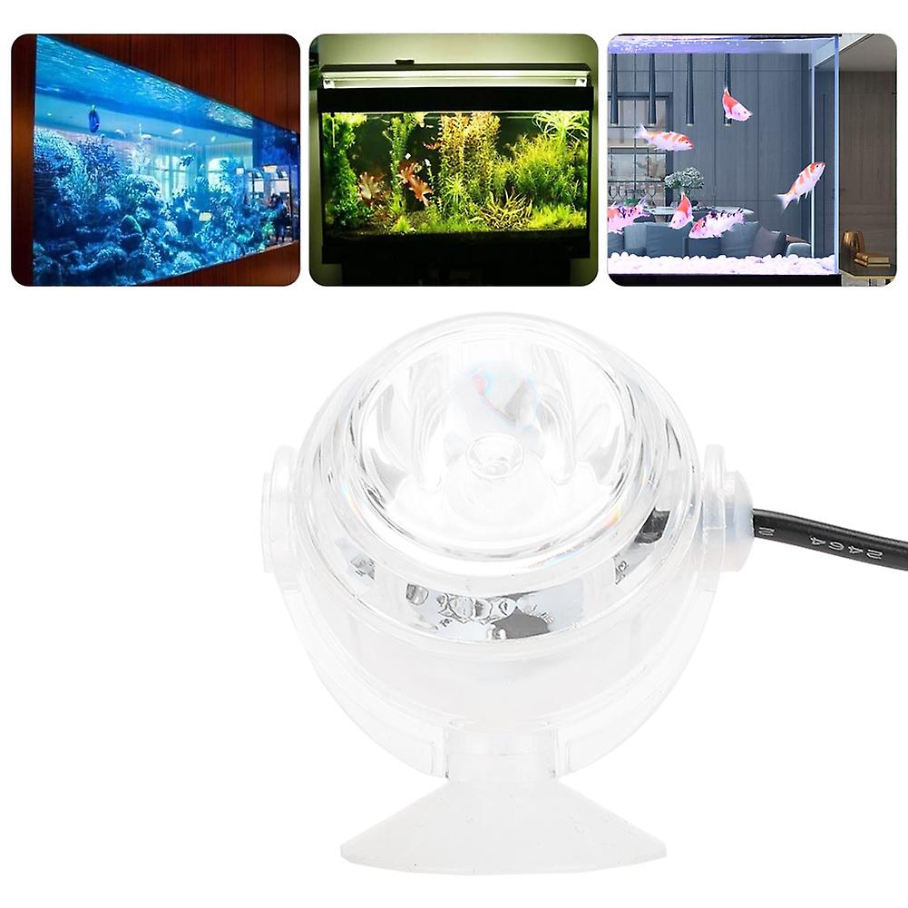 Plastic Led Fish Tanks Colourful Gradient Waterproof Submersible Night Spot Light Aquarium Freshwater Seawater Accessory 100-240vred Eu Plug