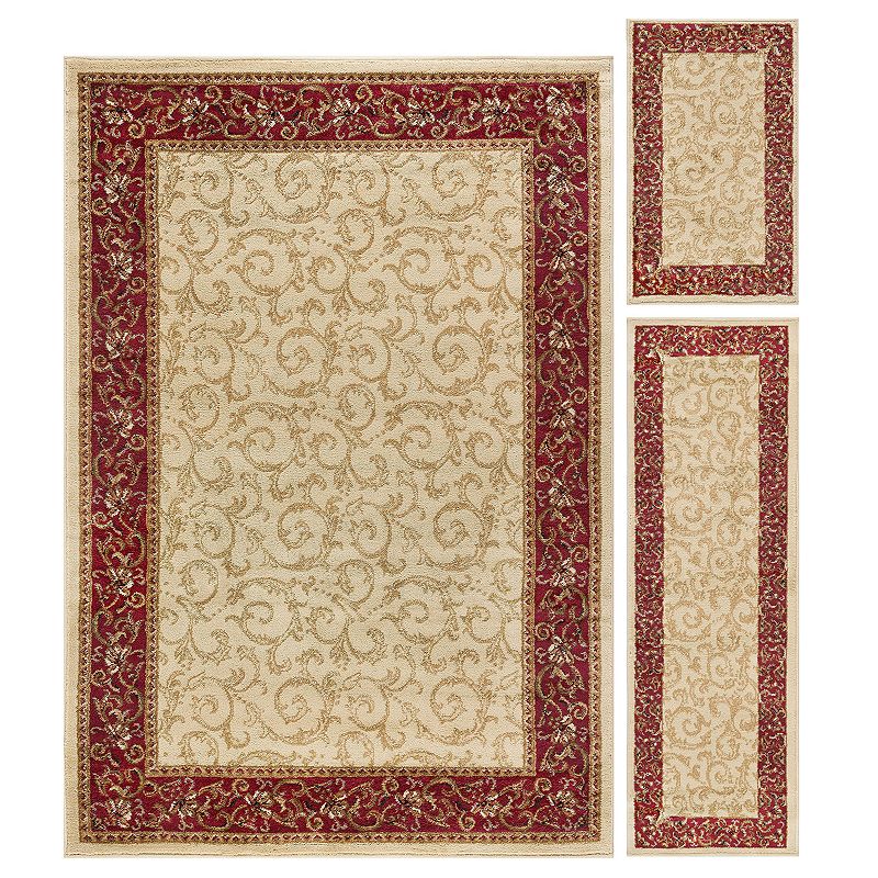 KHL Rugs Westminster Transitional Scroll Floral Rug