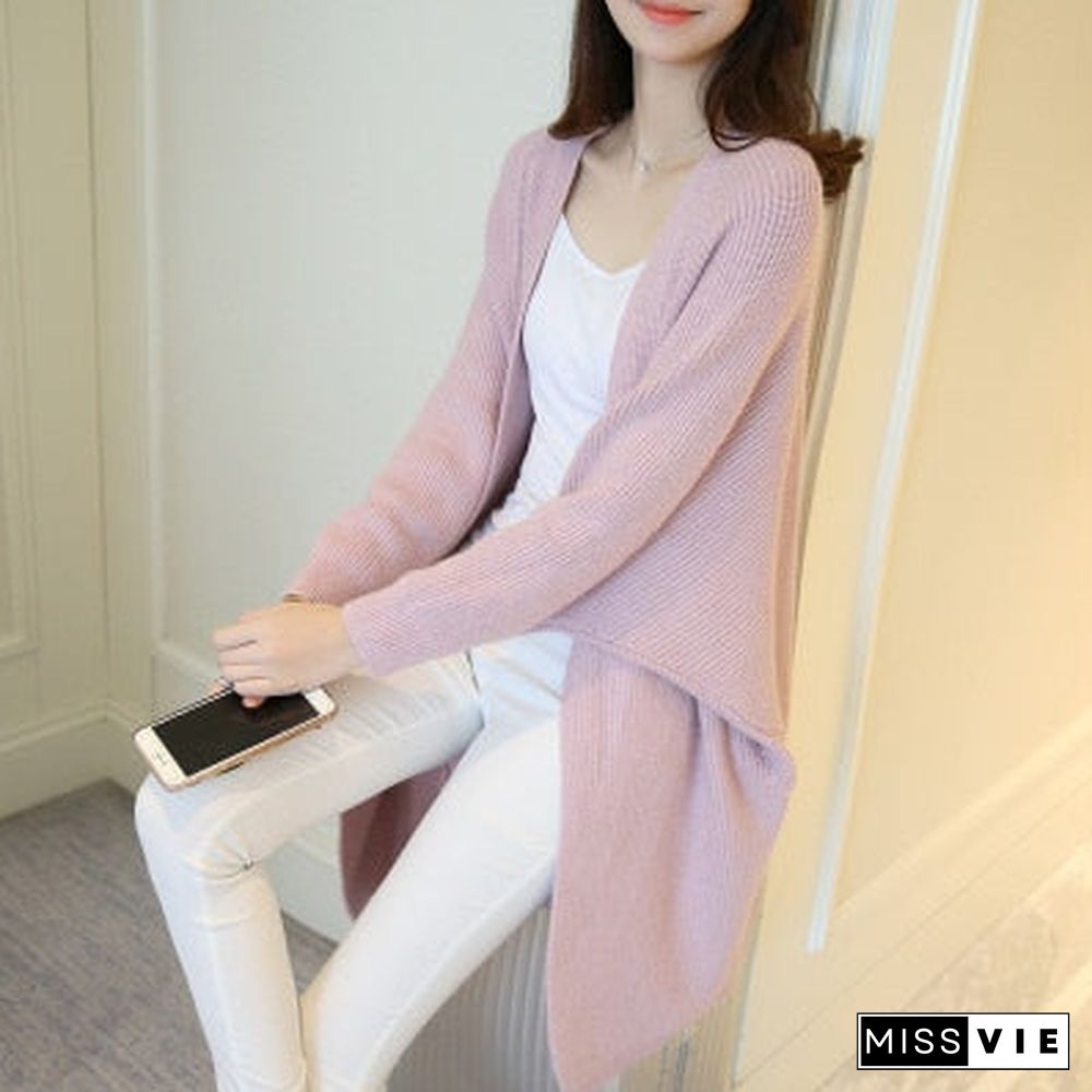 Long Cardigan Women Sweater Autumn Winter Bat Sleeve Knitted Sweater Plus Size Jacket Loose Ladies Sweaters Cardigans 3Xl