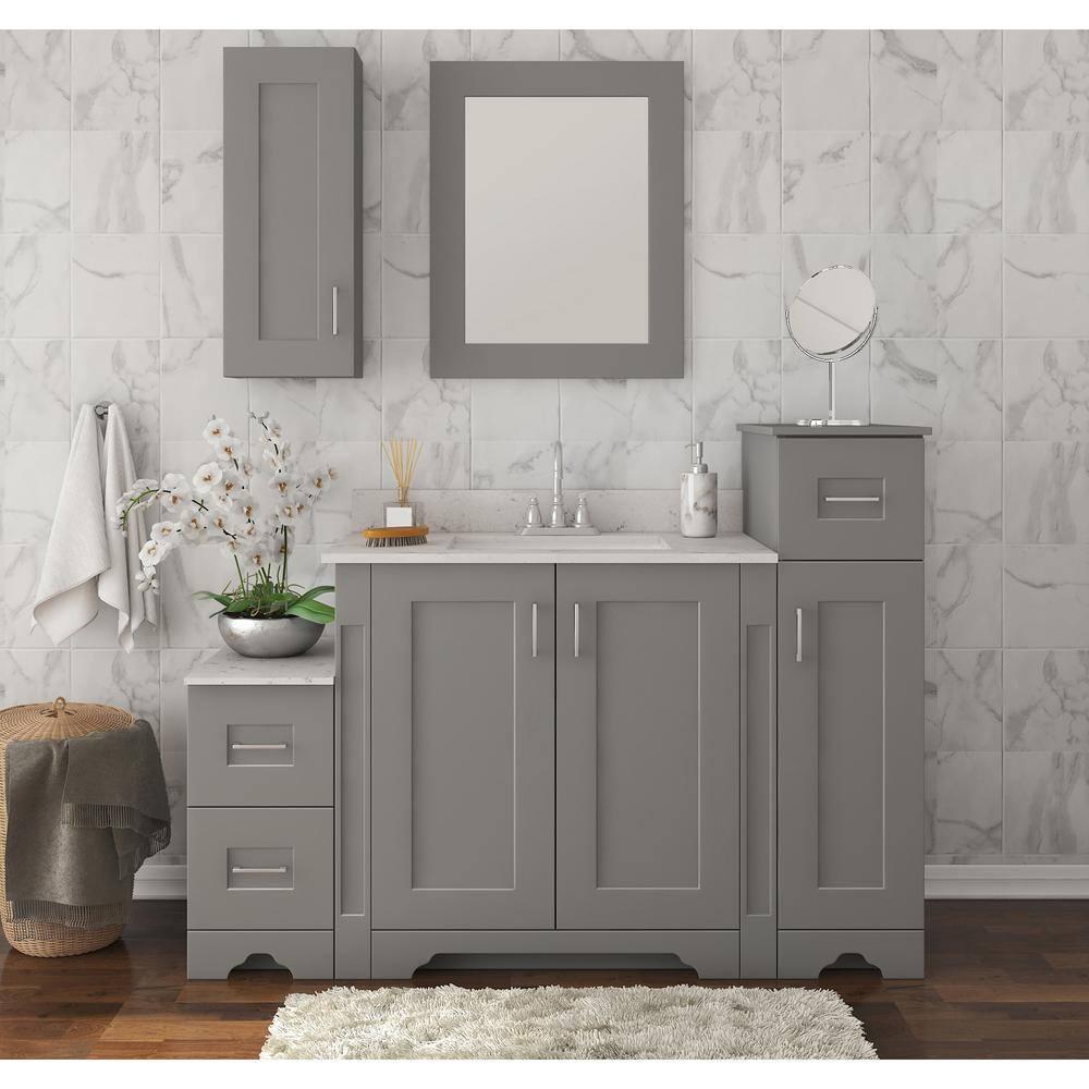 Home Decorators Collection Hawthorne 12 in W Wall Cabinet in Twilight Gray