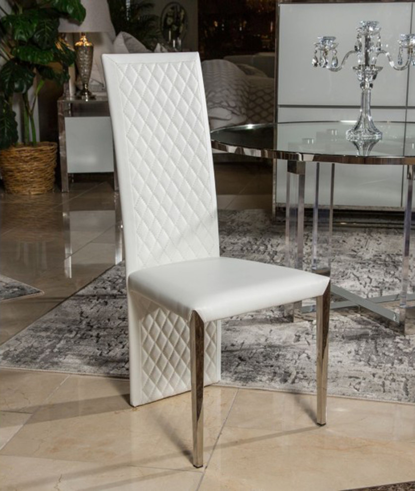 AICO Michael Amini State St. Short Side Chair  Set of 2   Contemporary   Dining Chairs   by Unlimited Furniture Group  Houzz