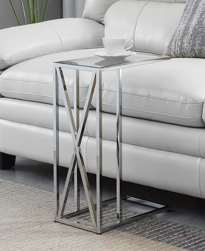 Convenience Concepts 15.75 Oxford Glass C End Table