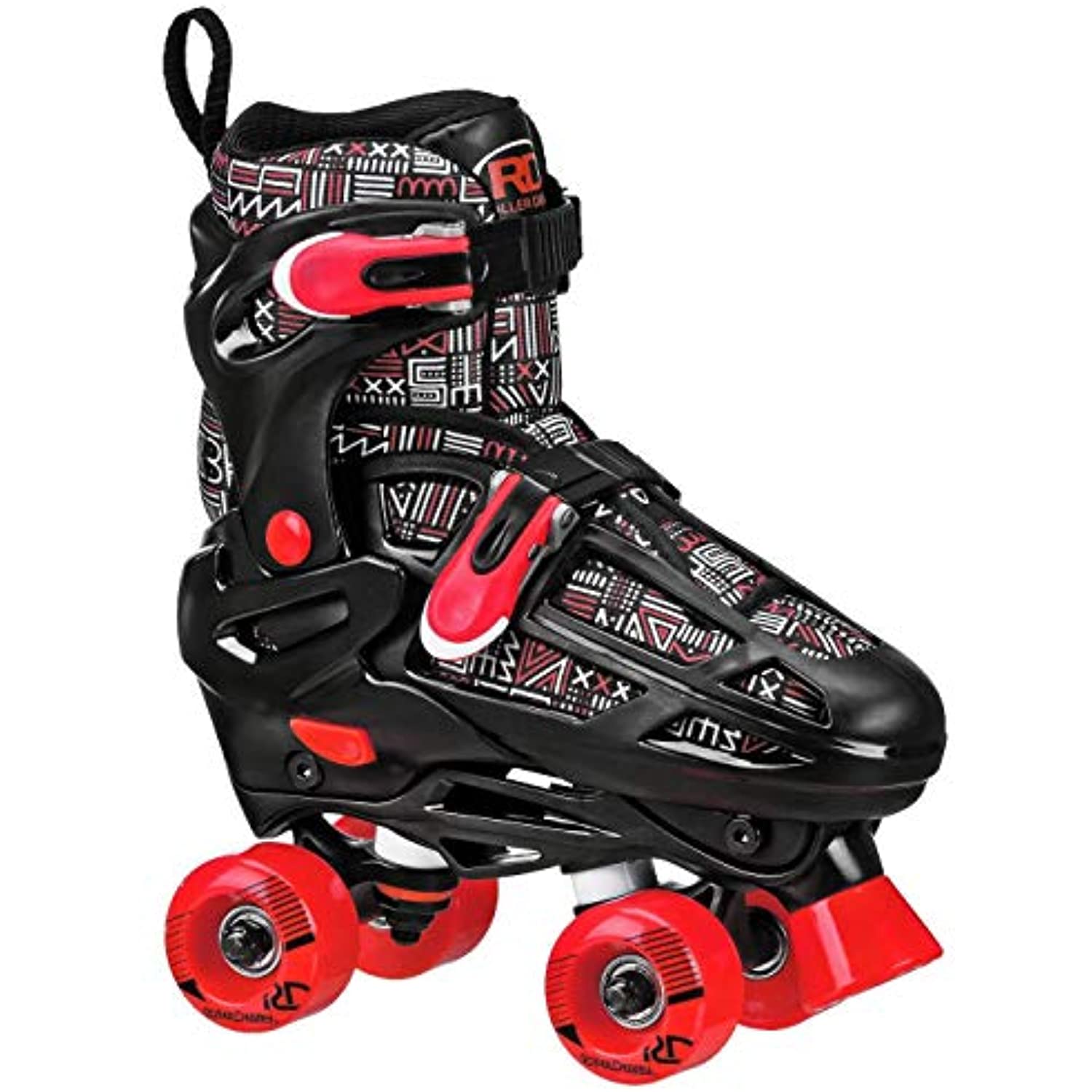 Roller Derby Caspian Boys Adjustable Inline-Quad Combo Skates - RED/Black Size