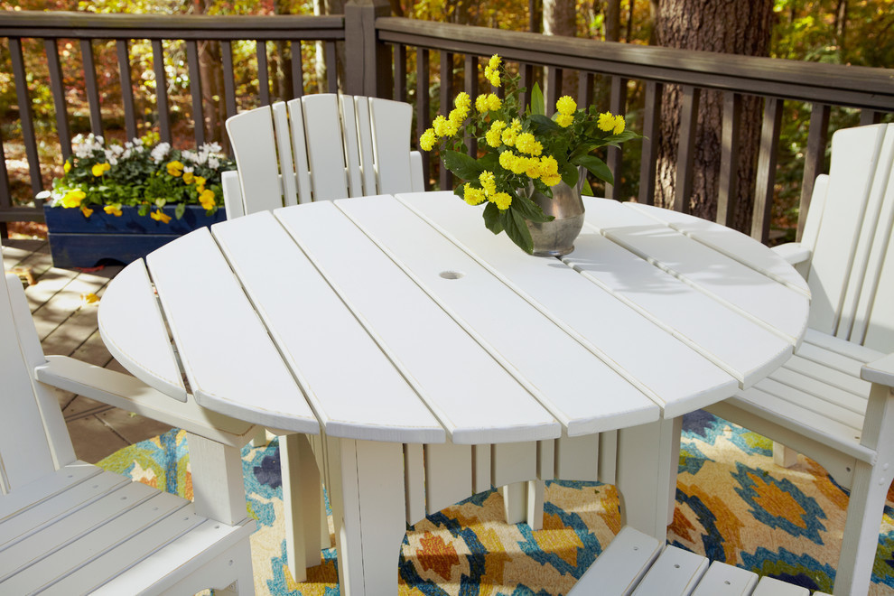 Carolina Preserves 48 quotRound Dining Table  Natural   Contemporary   Outdoor Dining Tables   by uwharrie chair  Houzz