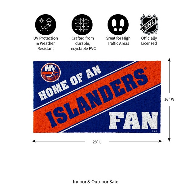 Evergreen New York Islanders Pvc Mat Color