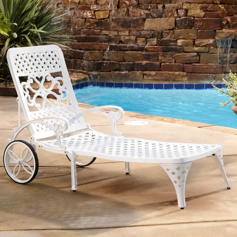 Sanibel White Outdoor Chaise Lounge