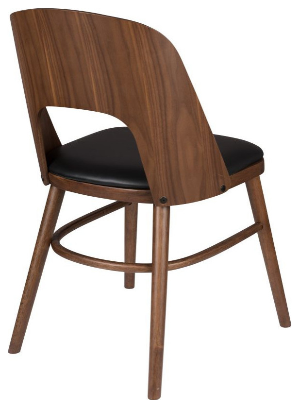 Mid Modern Wooden Dining Chairs (2)  Dutchbone Talika   Midcentury   Dining Chairs   by Luxury Furnitures  Houzz