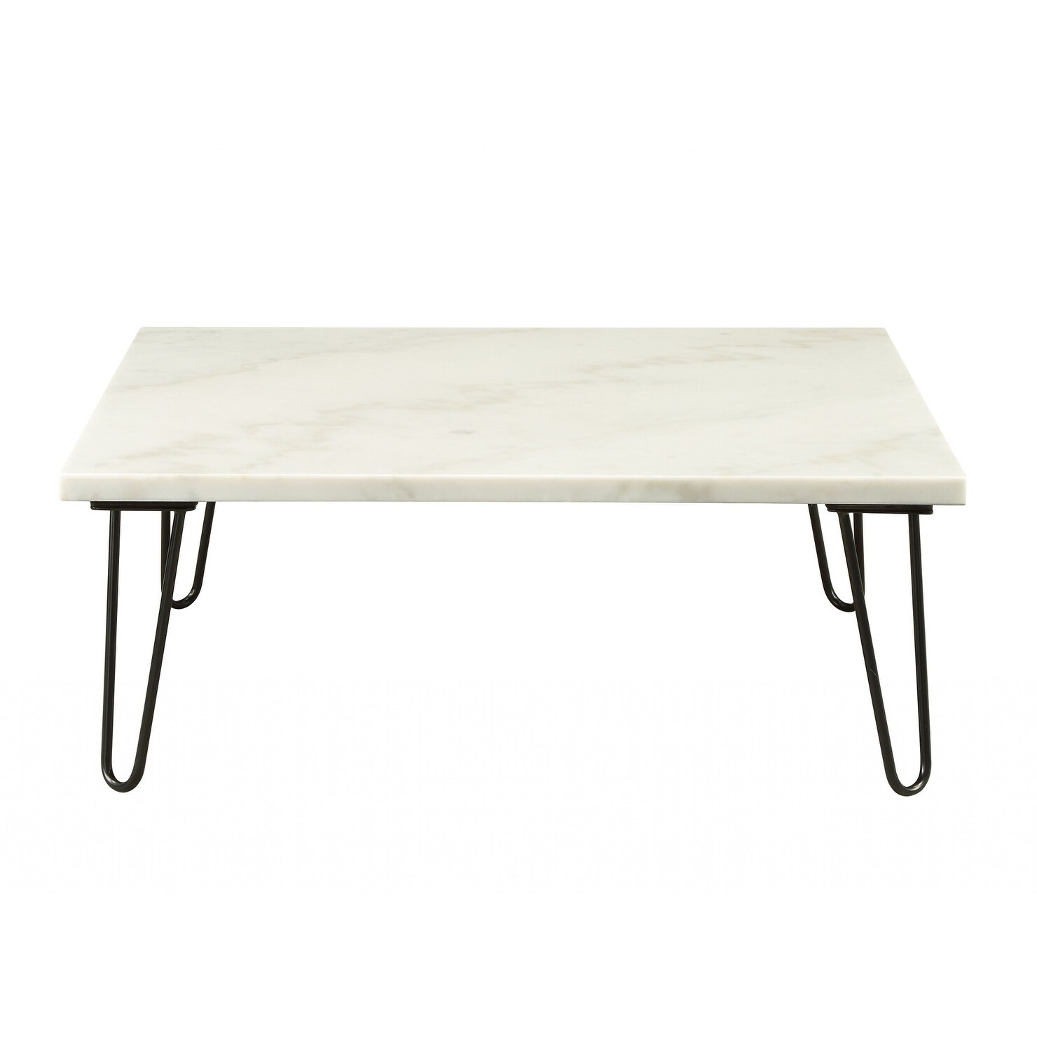 40' X 40' X 15' Real Marble And Black Coffee Table - 40' X 40' X 15'