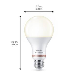 Philips 100-Watt Equivalent A21 LED Smart Wi-Fi Light Bulb Soft White (2700K) powered by WiZ with Bluetooth (1-Pack) 562371