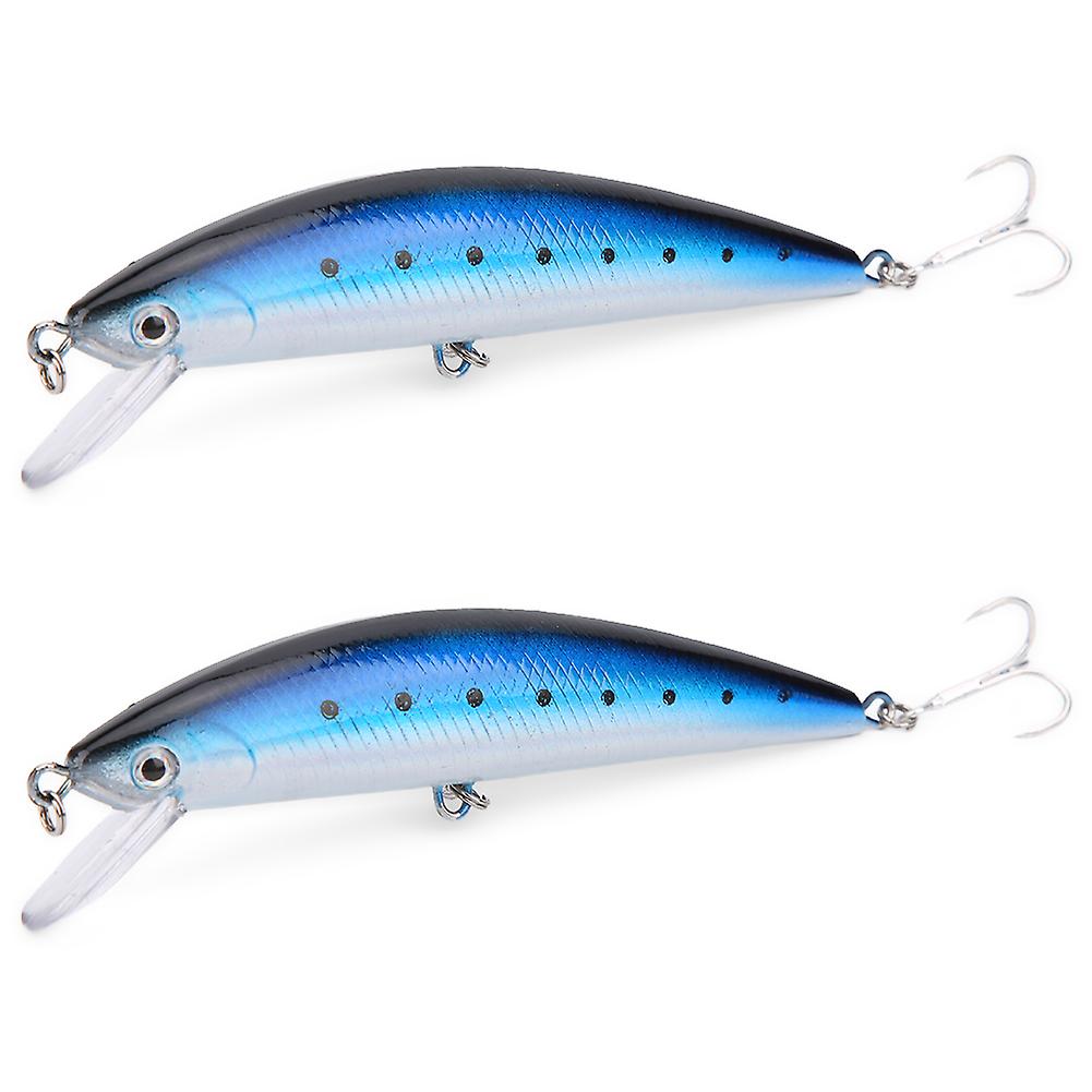 2pcs Sinking Minnow Lure Tongue Plate Artificial Simulation Lifelike Bait Fishing Tackle1#