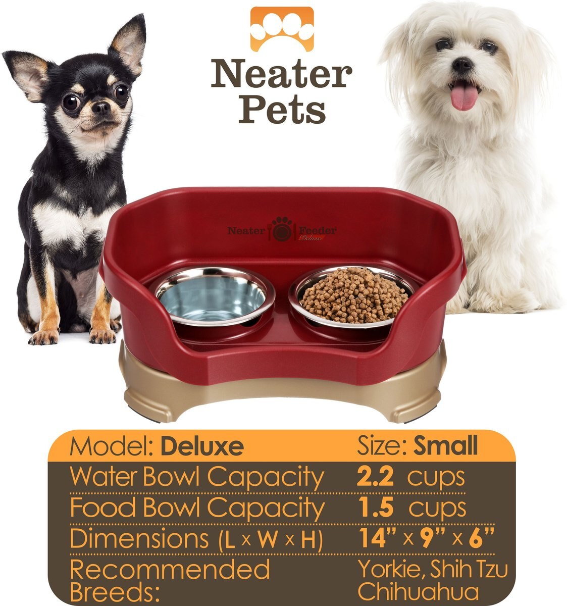 Neater Pets Neater Feeder Deluxe Elevated and Mess-Proof Dog Bowls