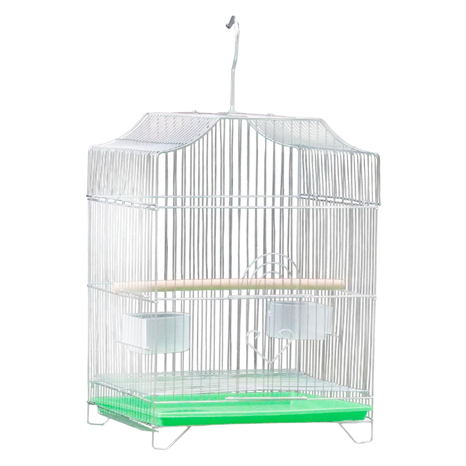 Large Bird Cage House， Parrot Stand Cage with Food Cup Hanging Birdcage Pet Supplies for Parrot Lovebirds Cockatiel Finches Accessories