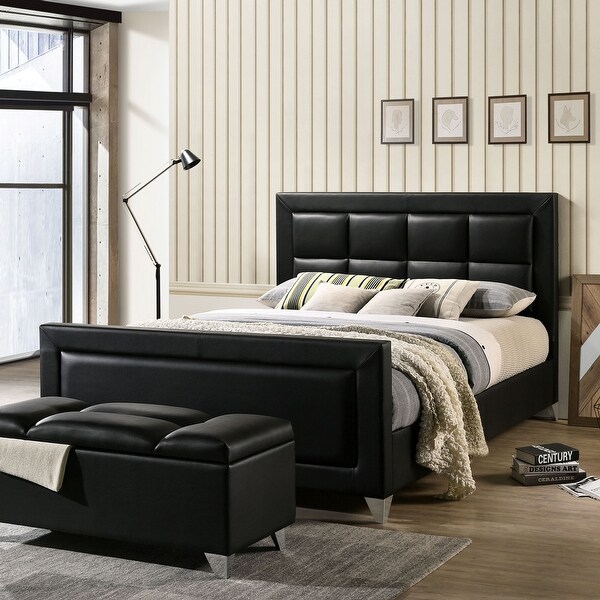 Furniture of America Zuir Contemporary Black 2-piece Bedroom Set - - 31747154