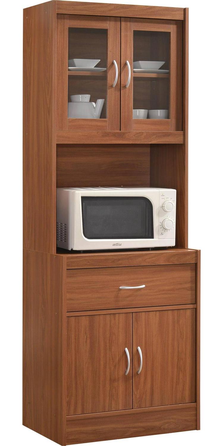 Hodedah Modern Kitchen Cabinet， Cherry