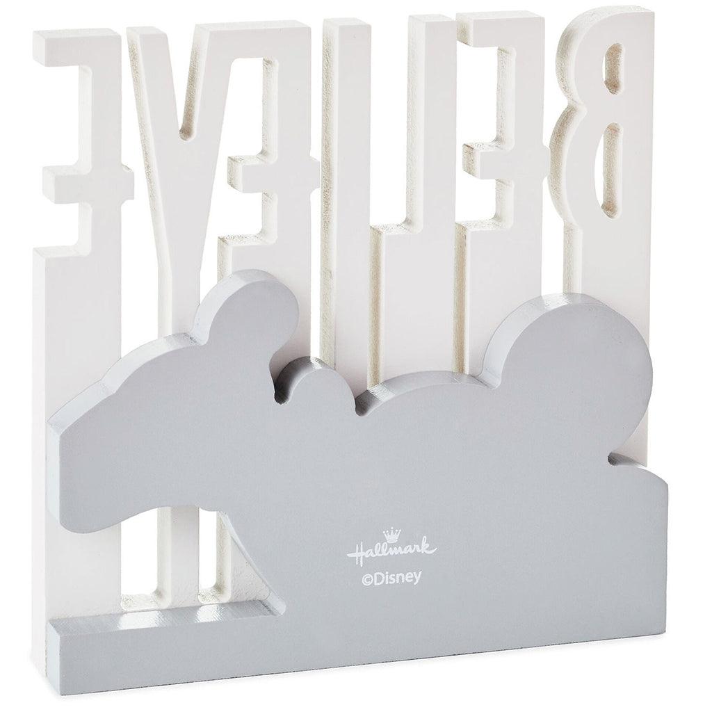 Hallmark  Disney Mickey Mouse Believe Wood Quote Sign, 6x6