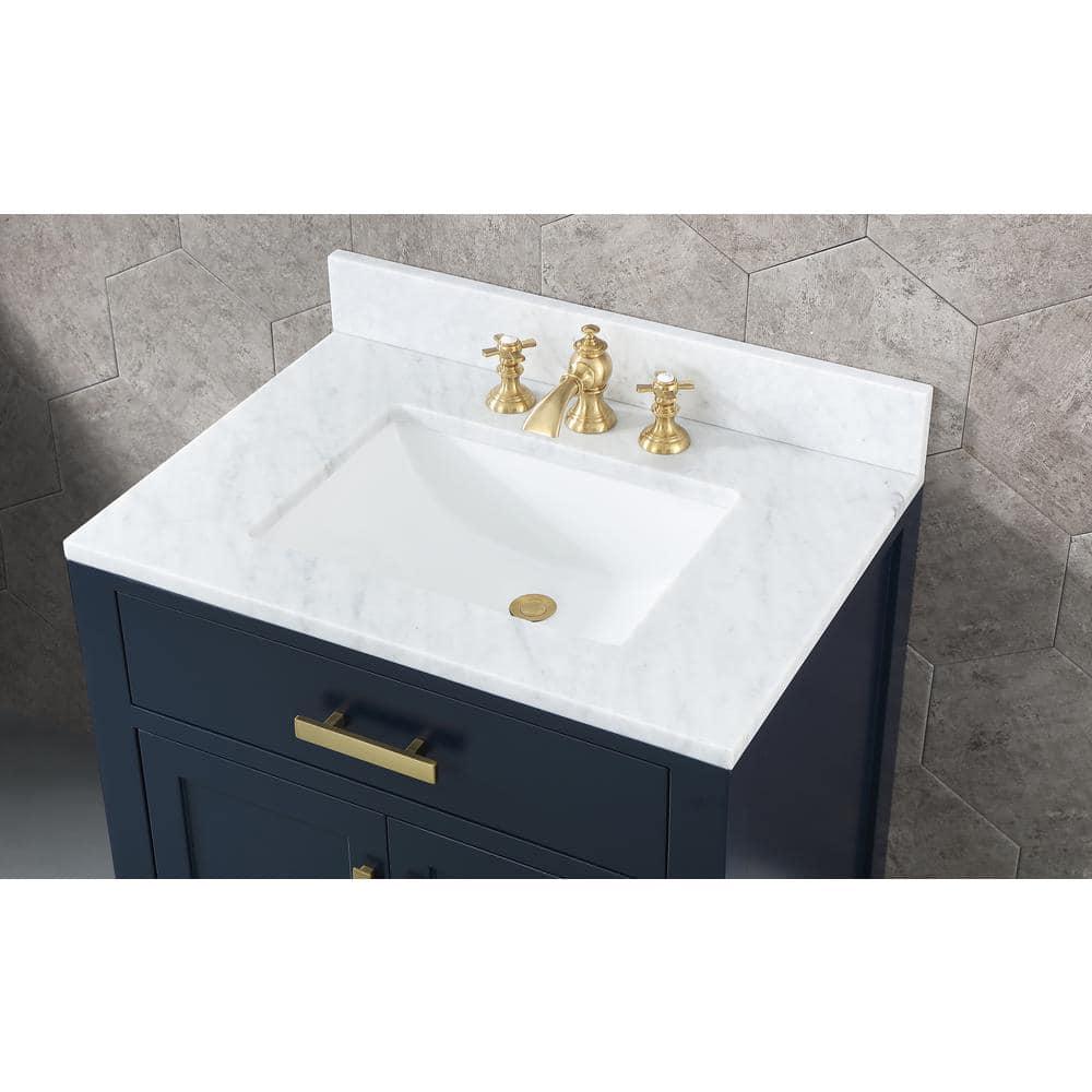 Water Creation 8 in Adjustable Widespread 2Handle Antique Flow Lavatory Faucet in Satin Brass