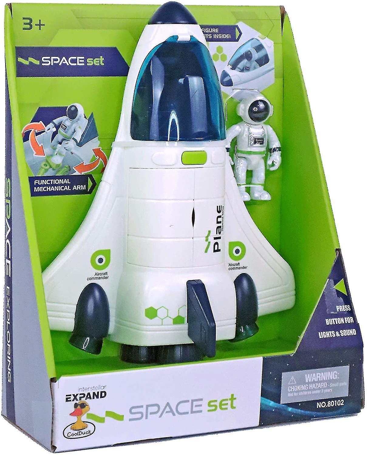 Spacecraft Airplane Toys For Kids With Lights and Sound and Astronaut Figure