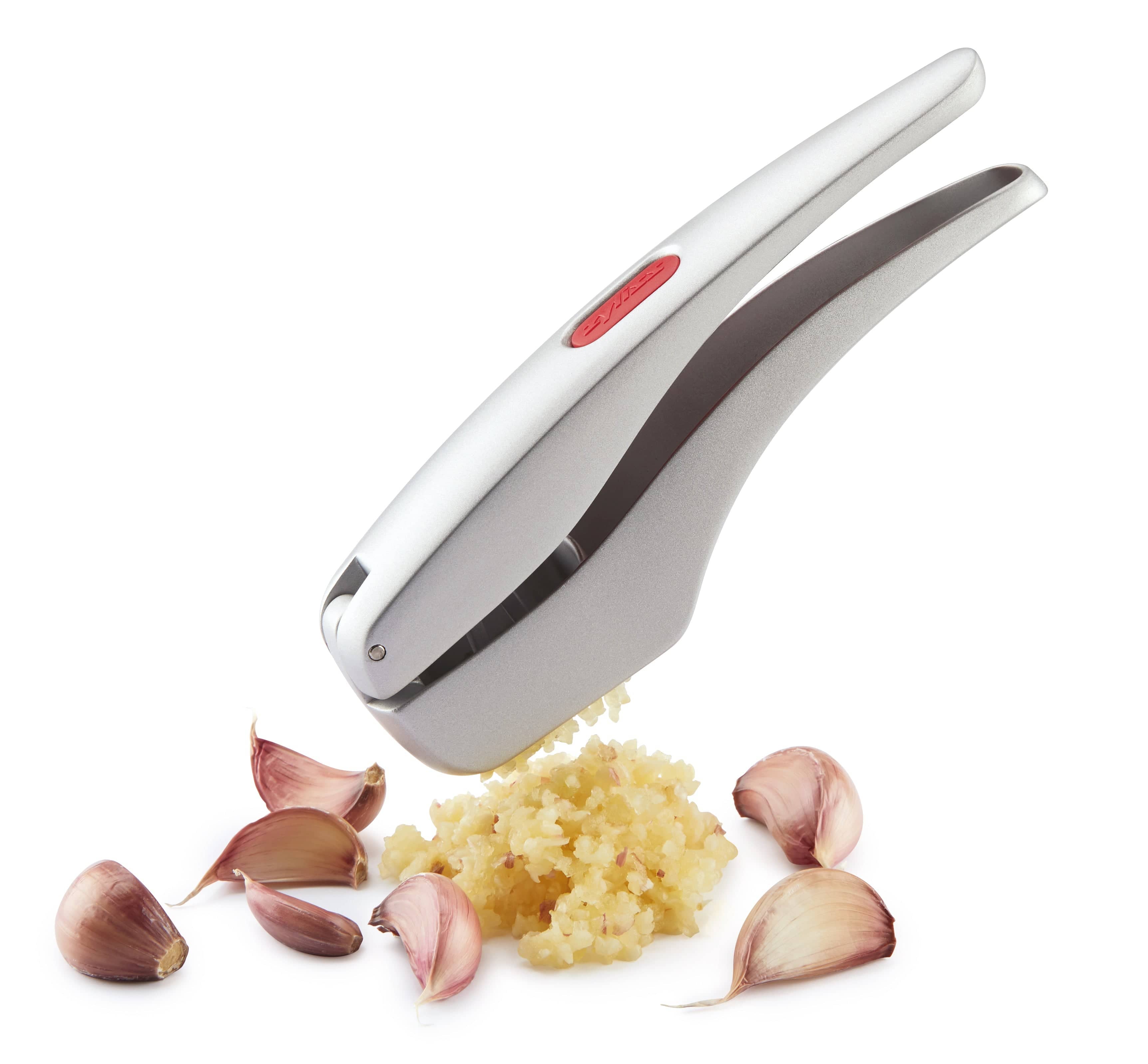 Zyliss Susi 3 Garlic Press - With Built in Cleaner - Crusher, Mincer and Peeler, Cast Aluminum