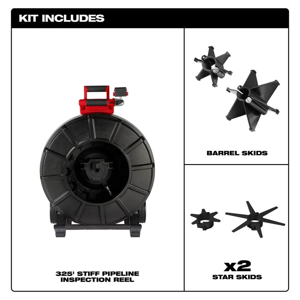 Milwaukee M18 325' Stiff Pipeline Inspection Reel 2976-20 from Milwaukee