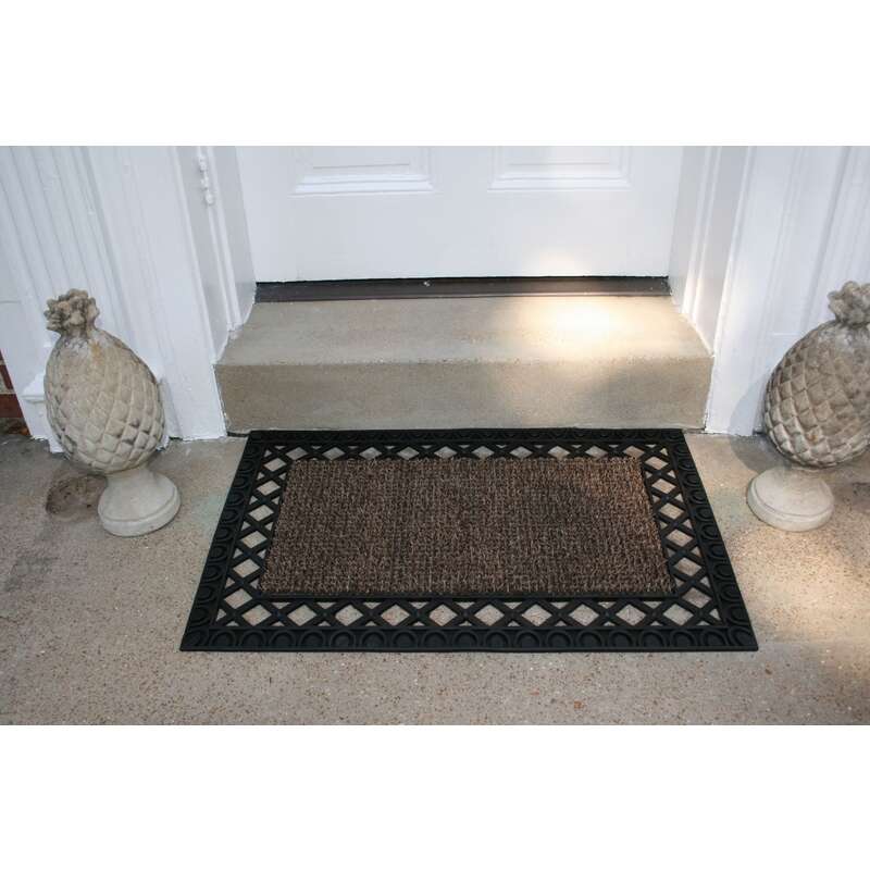 GrassWorx 30 in. L X 18 in. W Sand French Quarter AstroTurf Door Mat