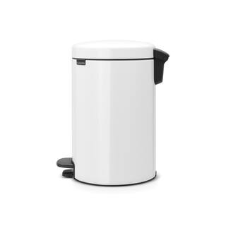 Brabantia NewIcon 3.2 Gal. White Steel Step-On Trash Can 111969