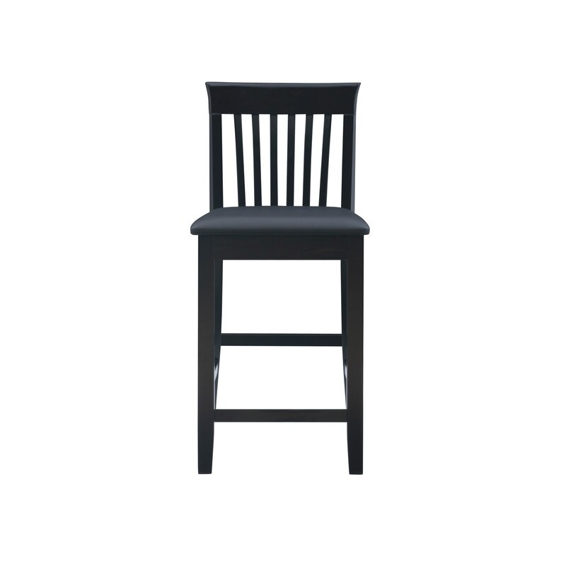 Linon Floresti Black Slat back Counter Stool