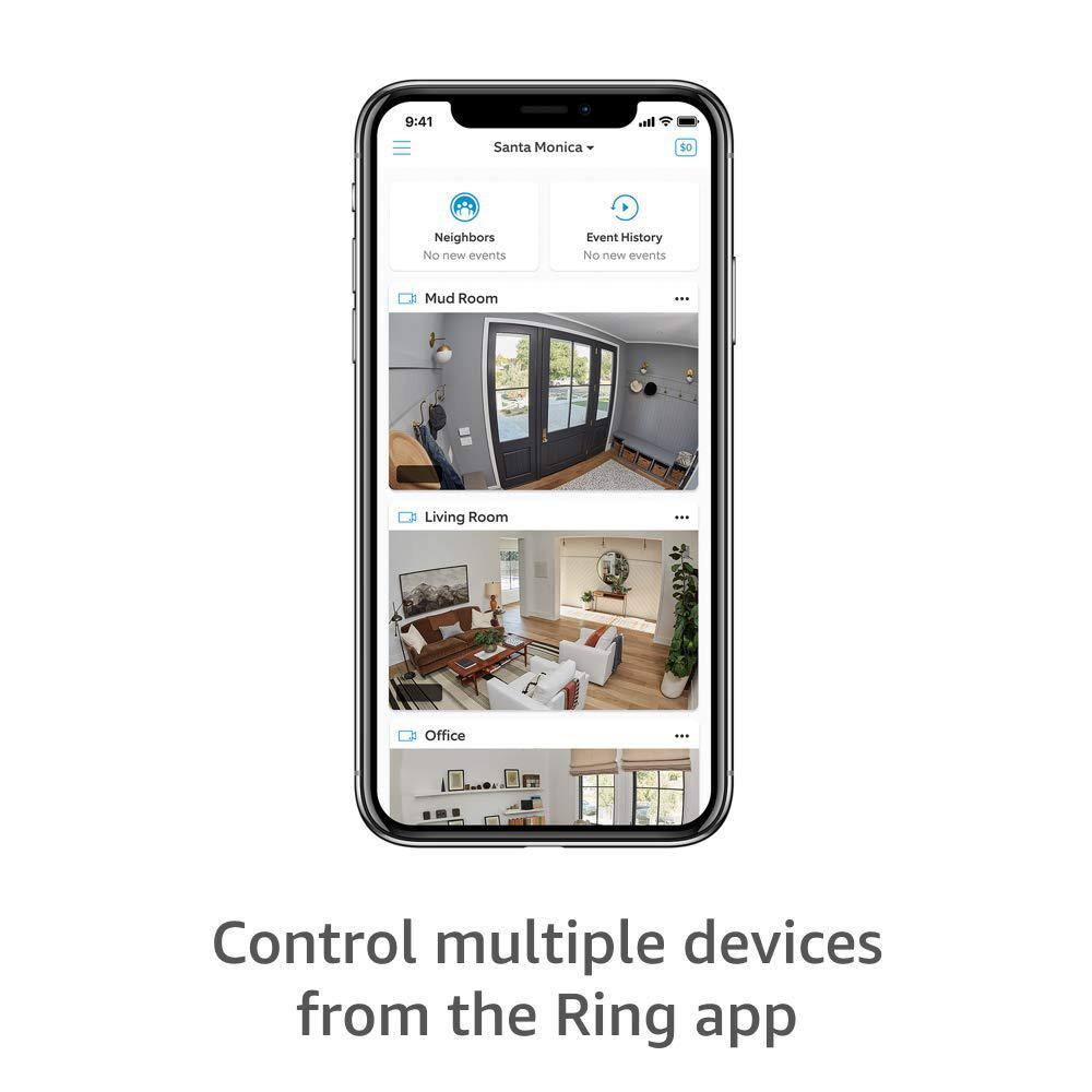 Ring Indoor Cam (1st Gen) - Plug-In Smart Security Wifi Video Camera with 2-Way Talk and Night Vision White 8SN1S9-WEN0