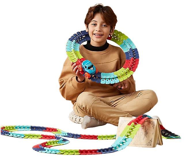 Diy Soft Glue Assembly Roller Coaster Flexible Track Toy Set