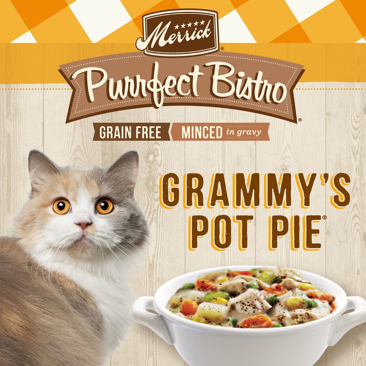 Merrick Purrfect Bistro Grain-Free Grammy's Pot Pie Minced in Gravy Canned Cat Food