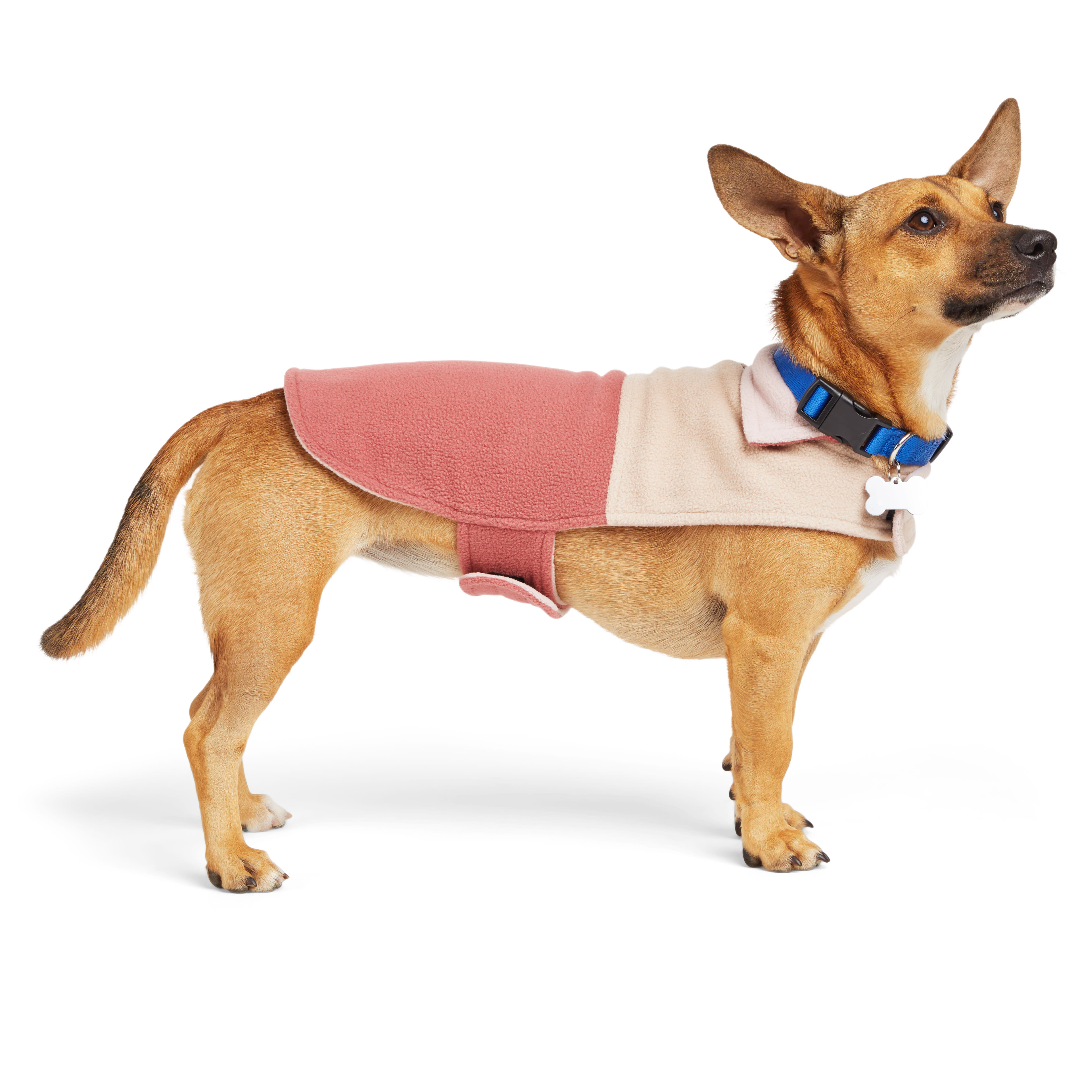 YOULY Pink/Red Cozy Dog Coat， X-Small/Small