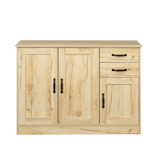 43-inch Wood Sideboard with 2 Drawers