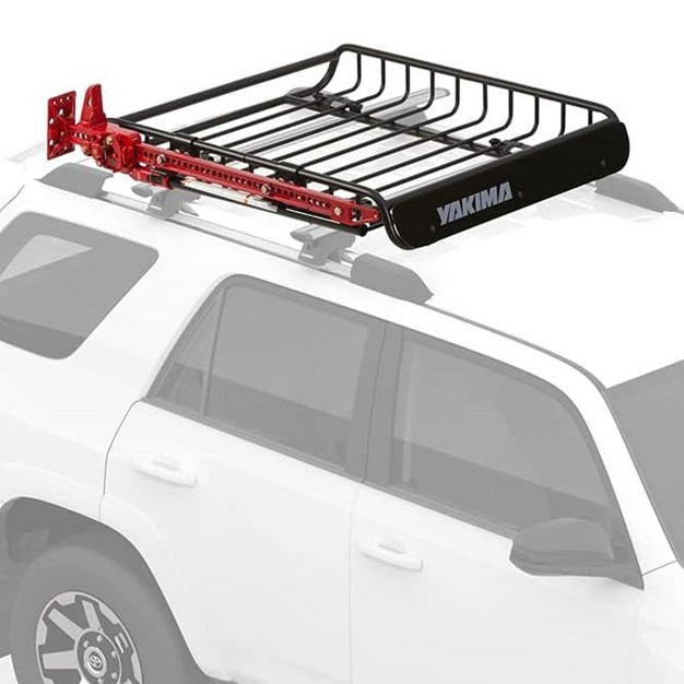 Yakima Loadwarrior Medium Sized Heavy Duty Steel Cargo Basket Roof Rack With Universal Mounting Hardware For All Yakima Streamline Crossbars Black