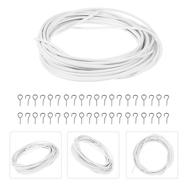 10 Meters Curtain String Curtain Cord Curtain Hanging Rope With 20pcs Hooks