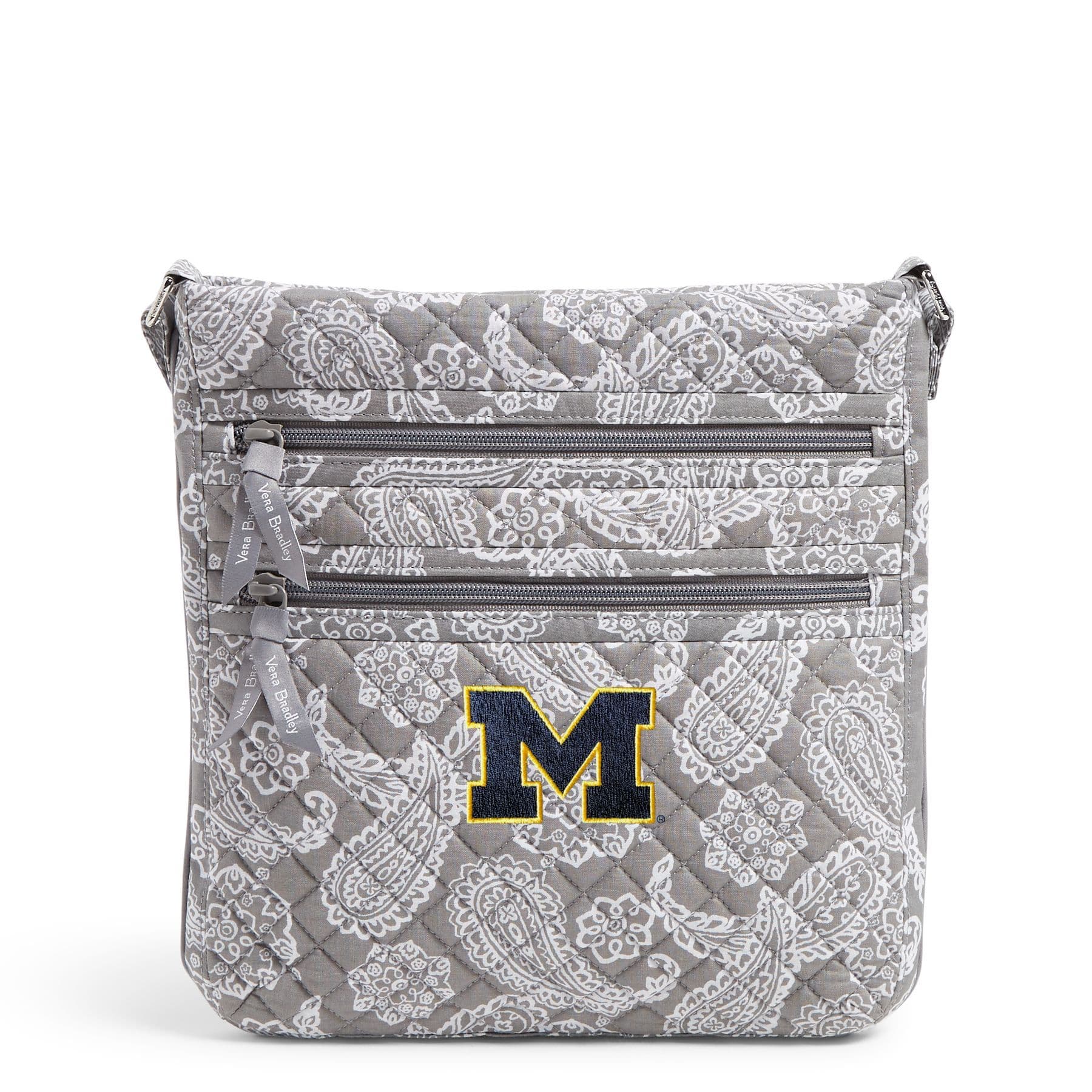 Collegiate Triple Zip Hipster Crossbody Bag