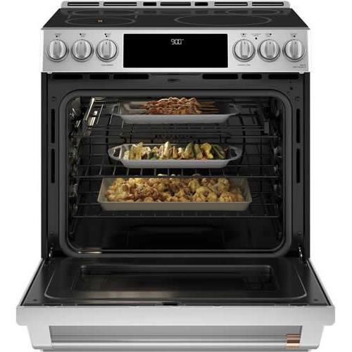 Café 30-inch Slide-in Induction Range with Warming Drawer CHS90XP2MS1