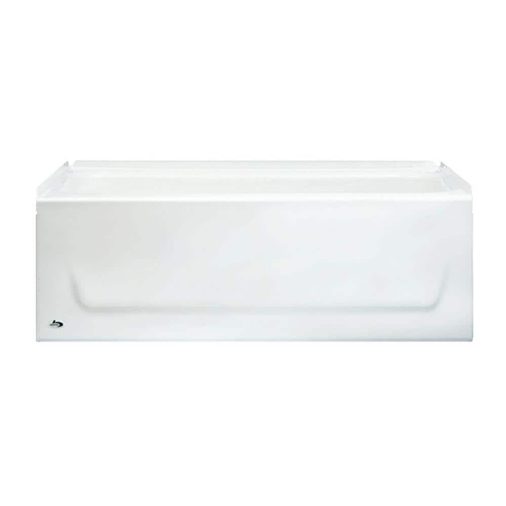 Bootz Industries Kona 54 in x 30 in Soaking Bathtub with Left Drain in White