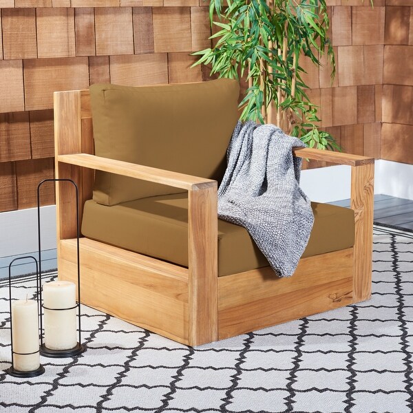 SAFAVIEH Couture Outdoor Kauai Solid Wood Patio Chair