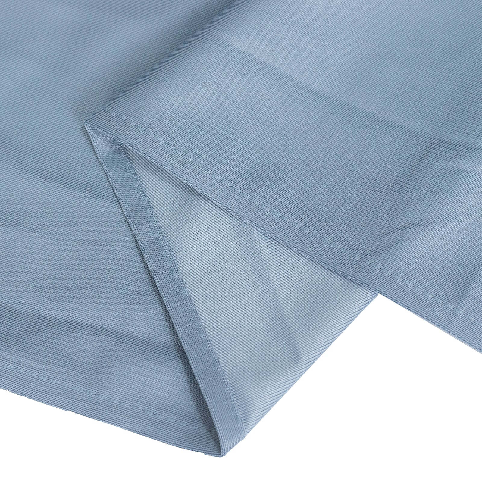 Dusty Blue Premium Scuba Round Tablecloth, Wrinkle Free Polyester Seamless Tablecloth 120