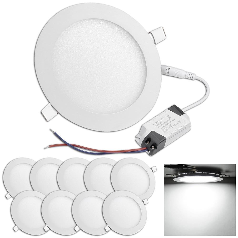 DELight 10X 9W SMD LED Recessed Ceiling Light w/ Driver